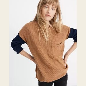 Madewell Thompson Pocket Pullover Colorblock sz S